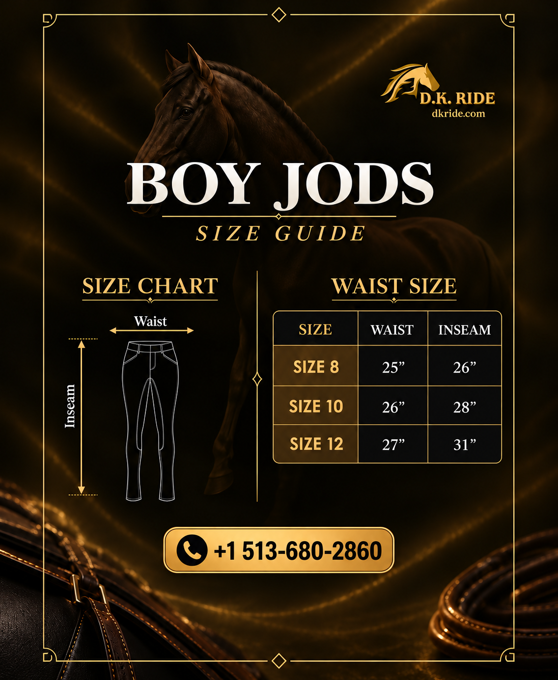 Boys Saddle Seat Jods