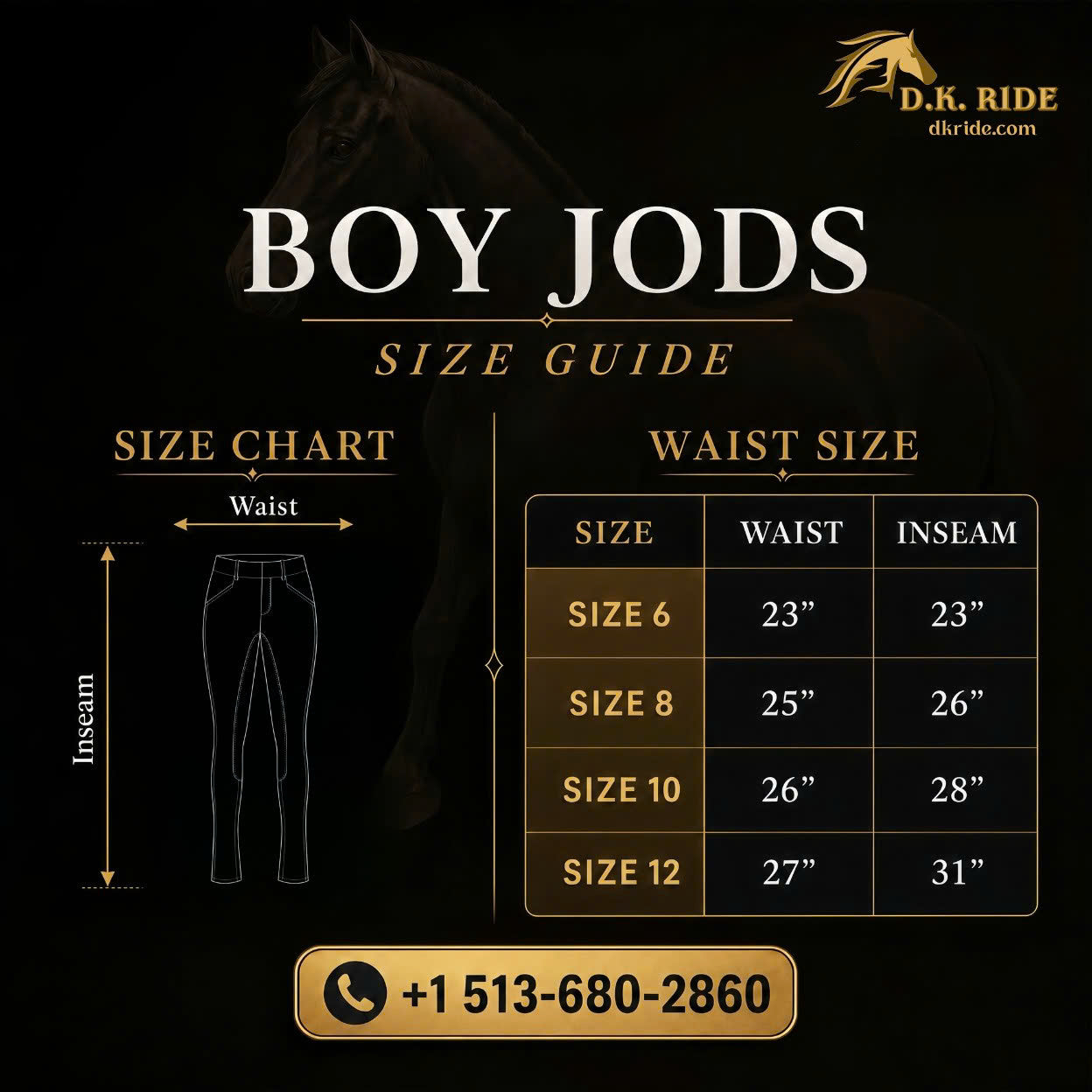 Boys Saddle Seat Jods