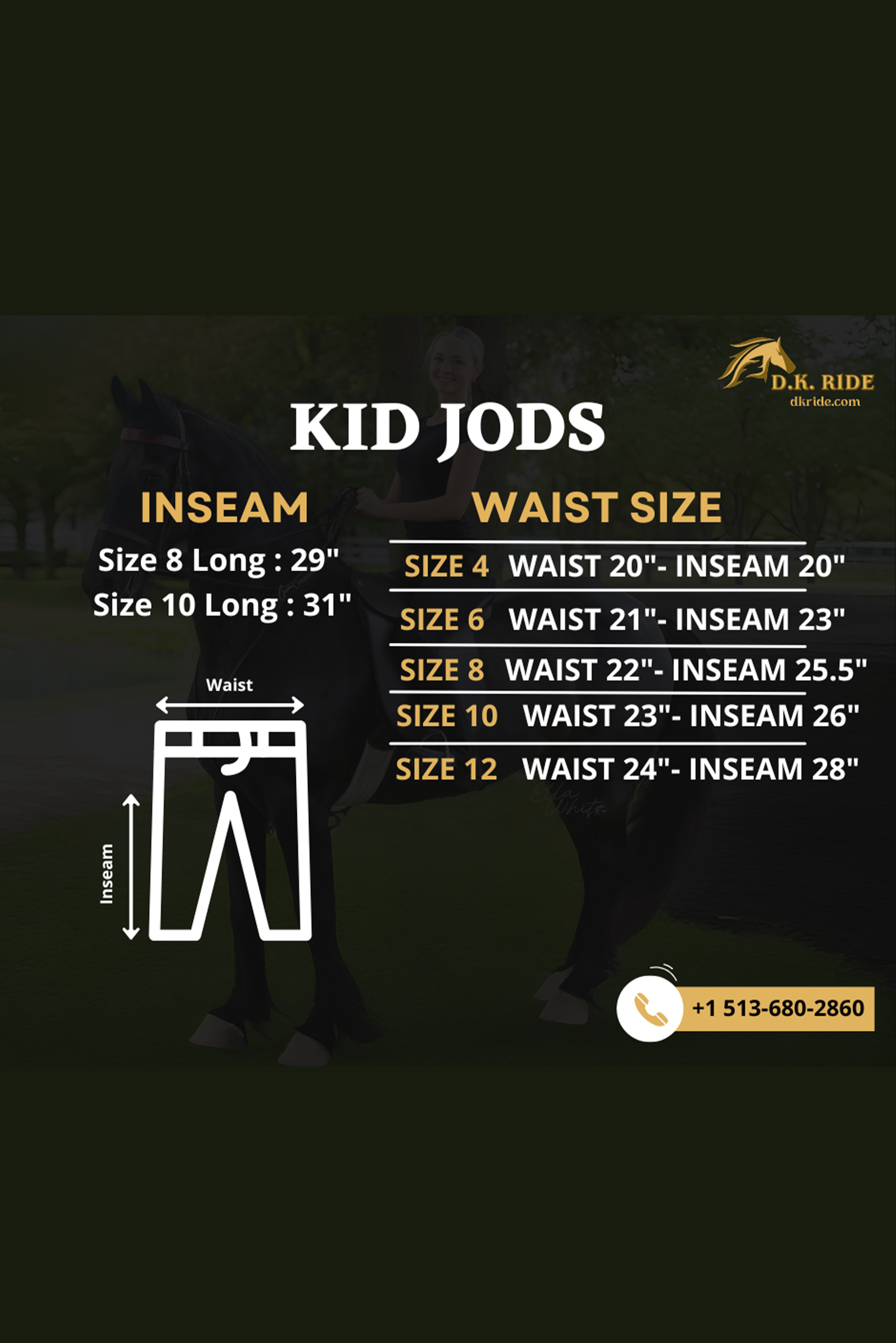 Girl's Formal Four-Way Stretch Jods